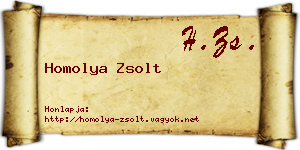 Homolya Zsolt névjegykártya
